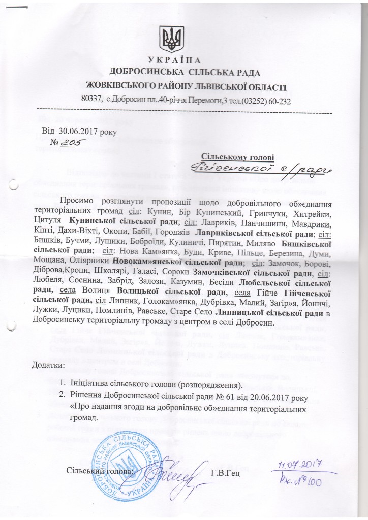 Звернення Добросин